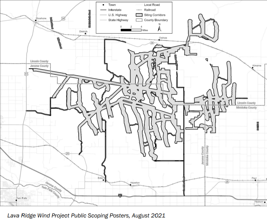 Lava Ridge Wind Project Map